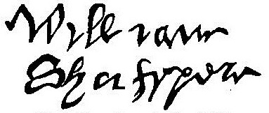 The first of Shakespeare's signatures on his Will (1616)