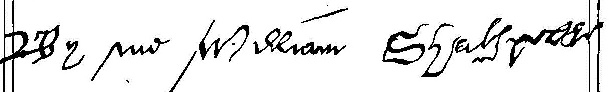 The last of Shakespeare's signatures on his Will (1616)