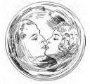 Lovers in a crystal ball. From Quick Action by Robert W. Chambers. Illus. Edmund Frederick.