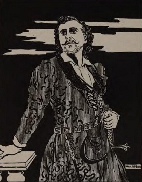 Sir Herbert Beerbohm Tree as Hamlet.