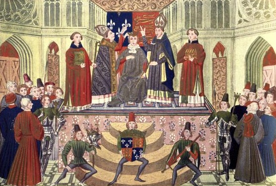The Coronation of Henry IV in Westminster Abbey (1399). From Cassell's History of Endland, Vol.1