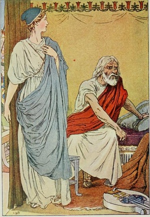 'A king's daughter?' Act 5, scene 1 of Pericles. From the Booklovers Edition, 1901.